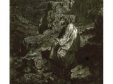 Jesus alone, tempted in the wilderness - by William Hole